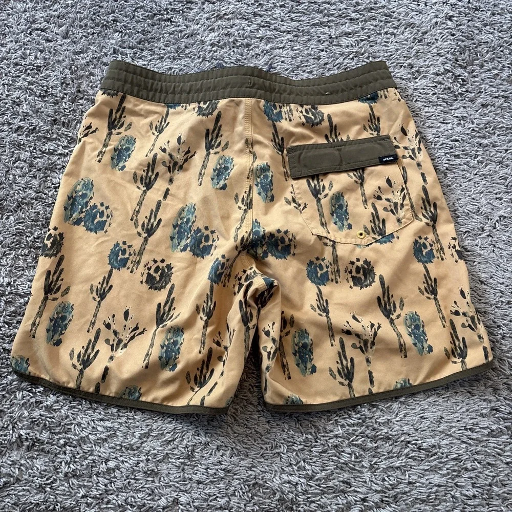 Men's PrAna Cactus Surfing Beach Board Shorts UPF 50+ Sz‎ 30 NICE